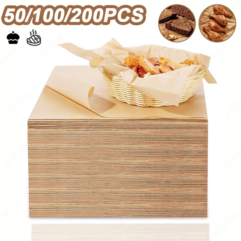 Kitchen Baking Sheets - 50/100/200 pçs papel de cozimento pergaminho