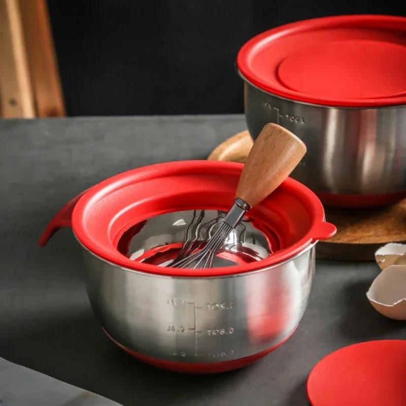 Kitchen Baking Aid - Tigela de Mistura Profunda em Aço