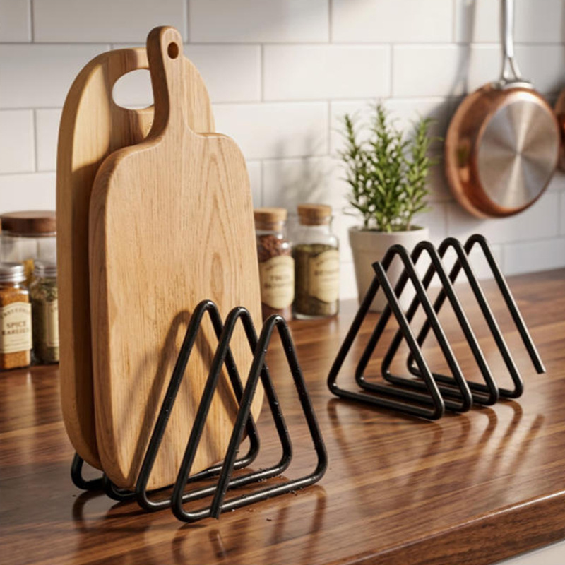 Kitchen Cabinet Baking Organizer - Suporte Triangular para Tábuas de Corte,