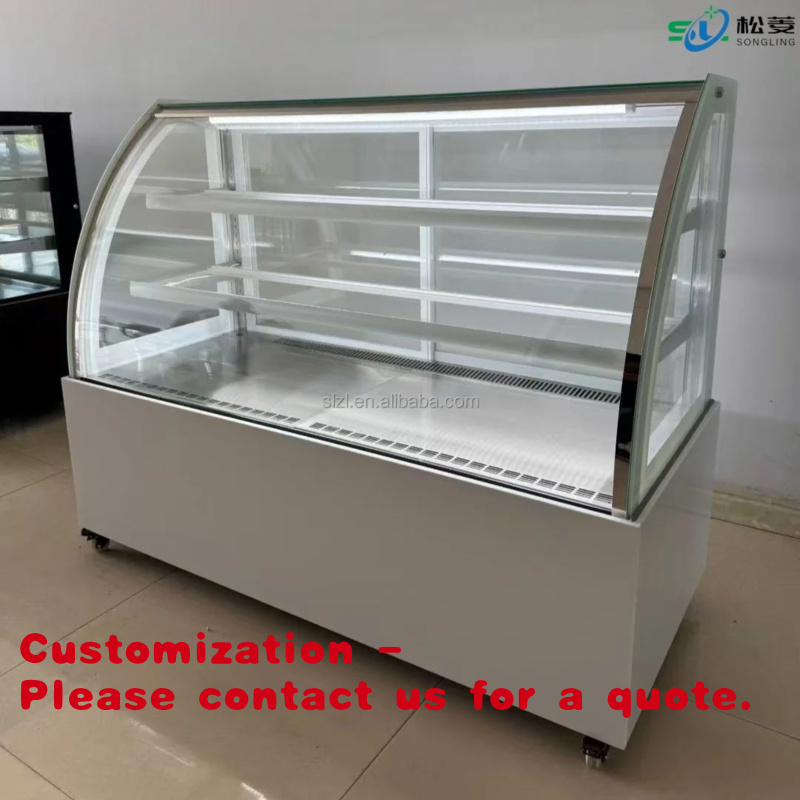 Kitchen And Baking Equipment - Vitrine Refrigerada de Aço Inoxidável Personalizada