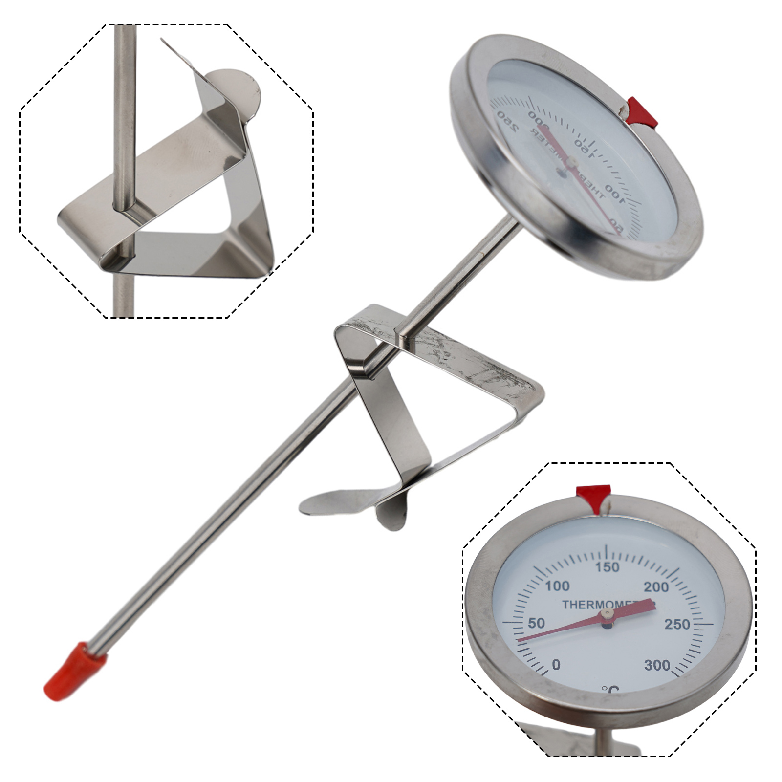 Kitchen Baking Utensil - Termômetro de sonda de aço inoxidável,