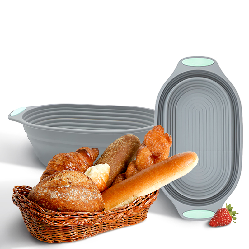 Kitchen Baking Bowls - 1PC Cesto de Silicone Dobrável para