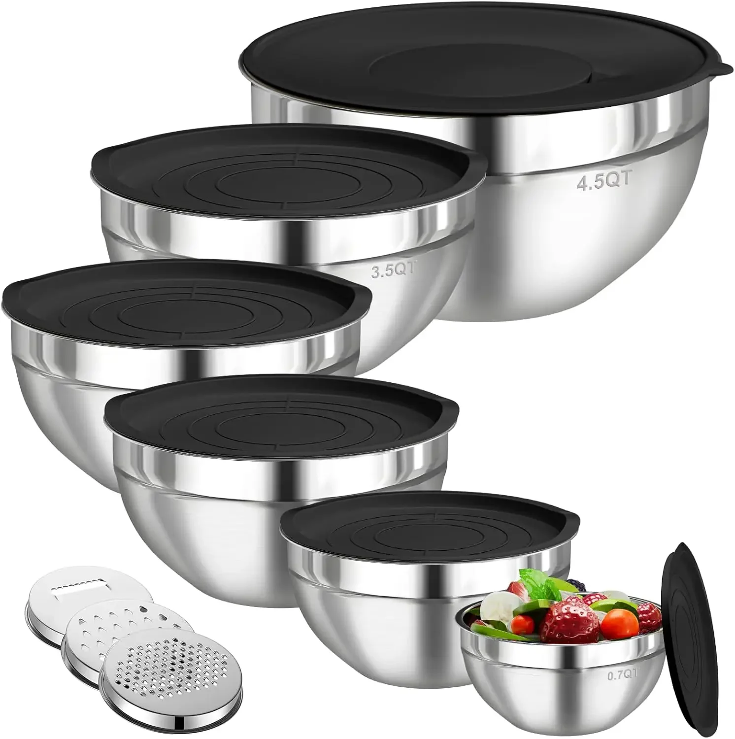 Kitchen Baking Bowls - Conjunto de 6 Tigelas de Mistura