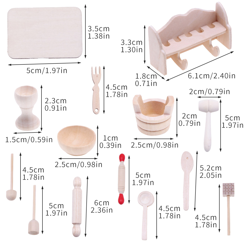 Mini Kitchen Baking - Casa de bonecas mini embrião branco