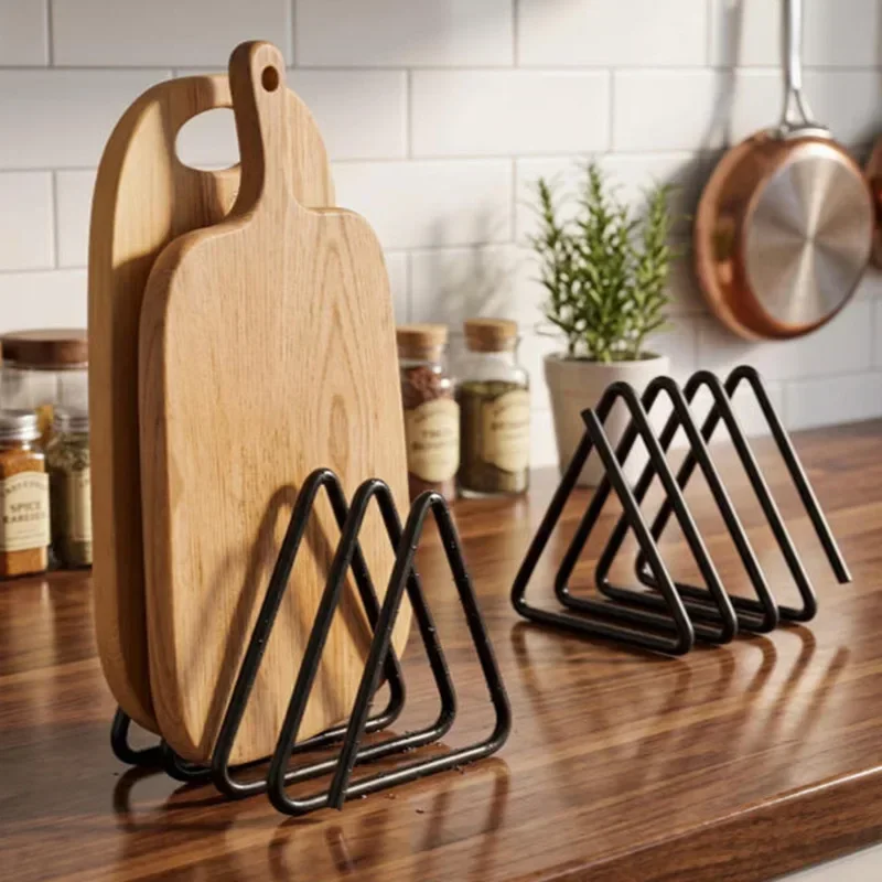 Suporte Triangular para Tábuas - Kitchen Cabinet Baking Organizer avaliação e preço