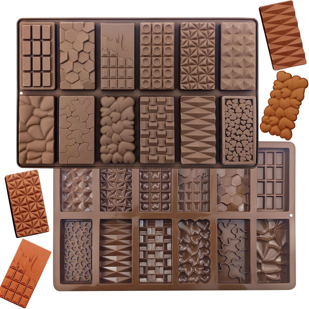 12 em 1 moldes de chocolate du - Kitchen Baking Molds avaliação e preço