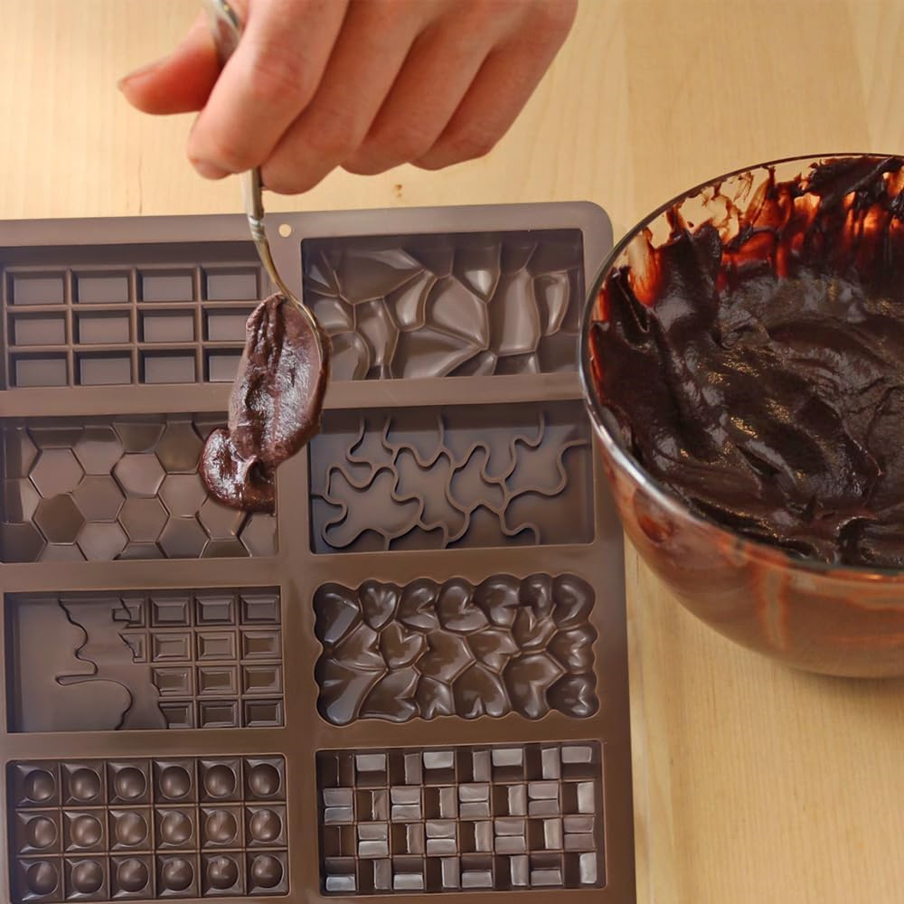 12 em 1 moldes de chocolate du - Kitchen Baking Molds avaliação e preço