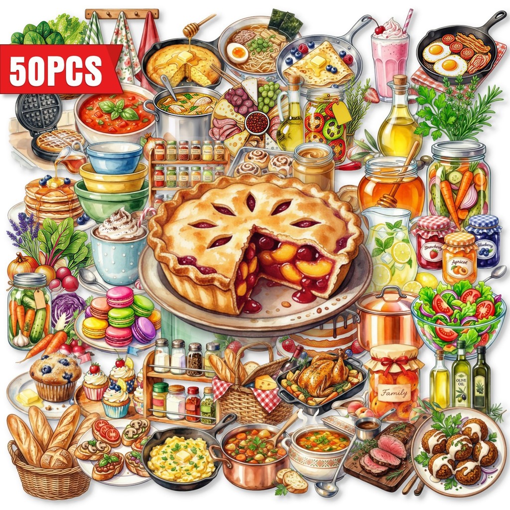 50 Adesivos Transparentes de P - Baking (Kitchen Ingredient) avaliação e preço