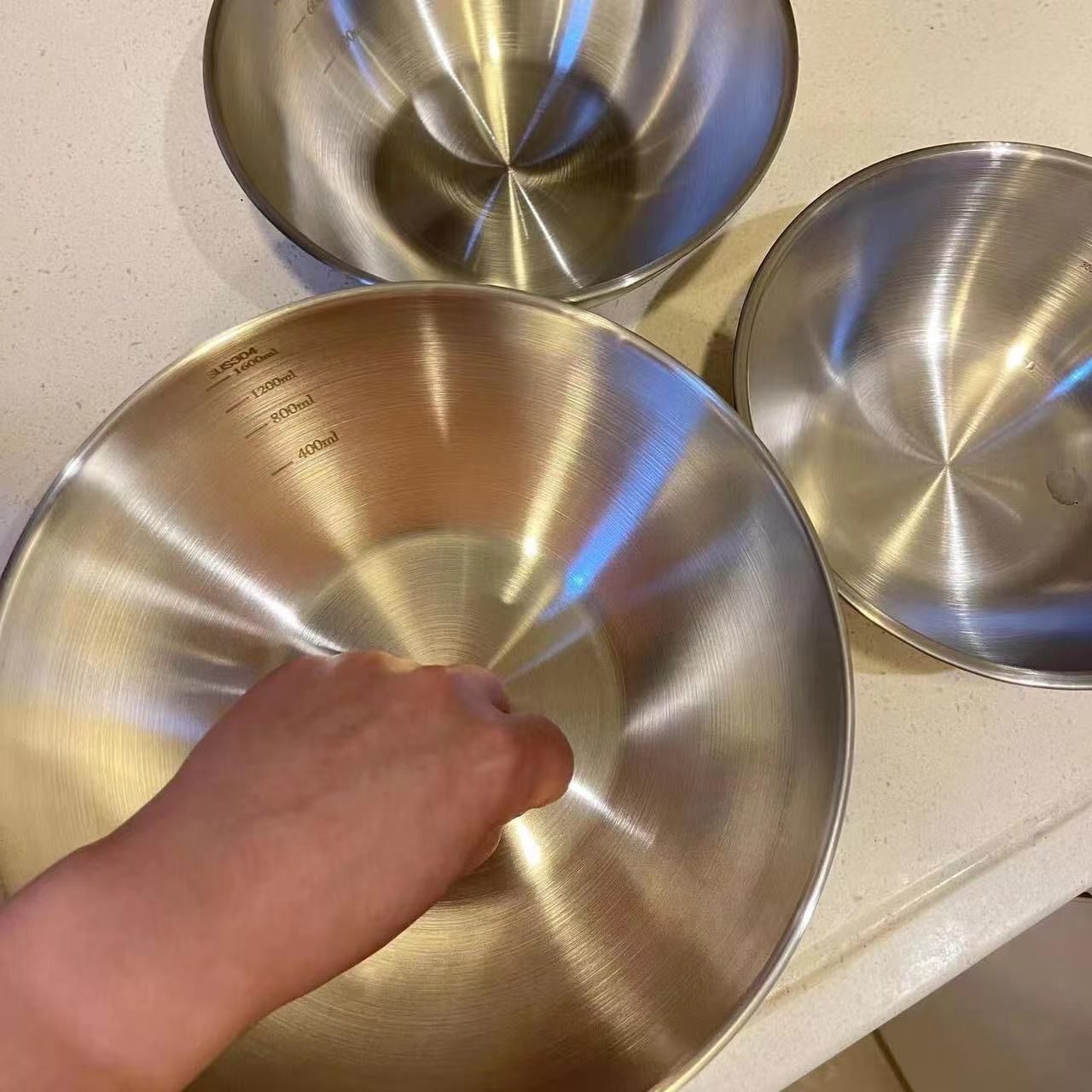 Conjunto de 1-3 Tigelas de Aço - Kitchen Baking Bowls avaliação e preço