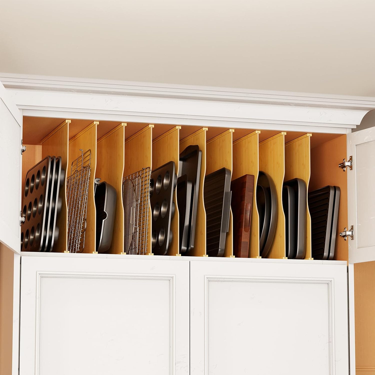 Pacote com 10 Divisores de Bam - Kitchen Cabinet Baking Organizer avaliação e preço