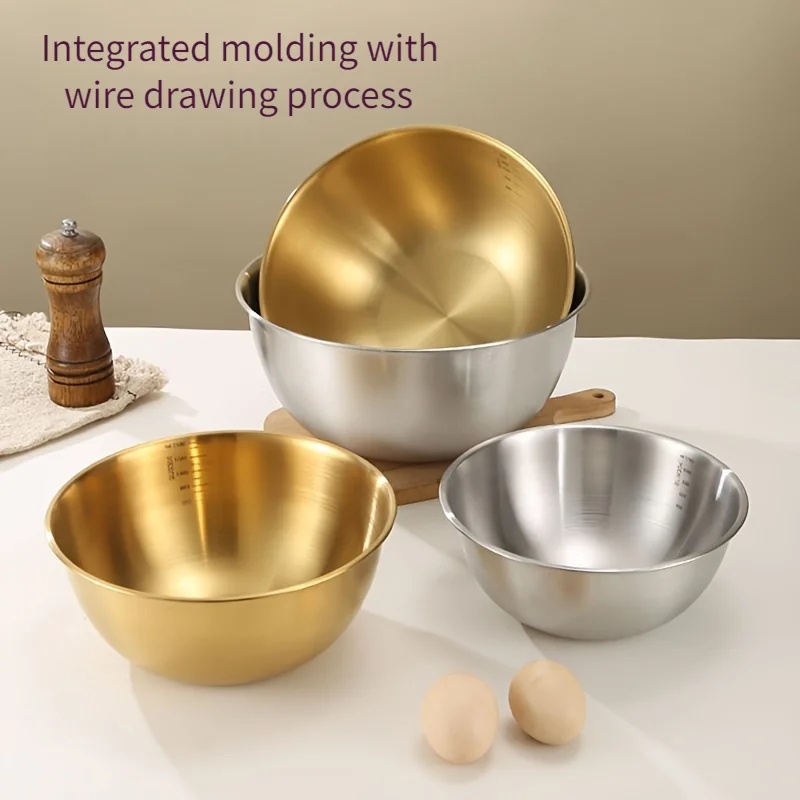 Conjunto de 3 Tigelas de Aço I - Kitchen Baking Bowls avaliação e preço